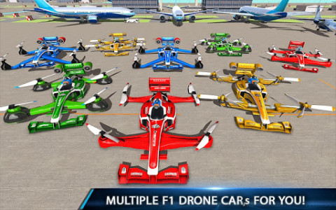 اسکرین شات برنامه Flying Formula Car Games 2020: Drone Shooting Game 4