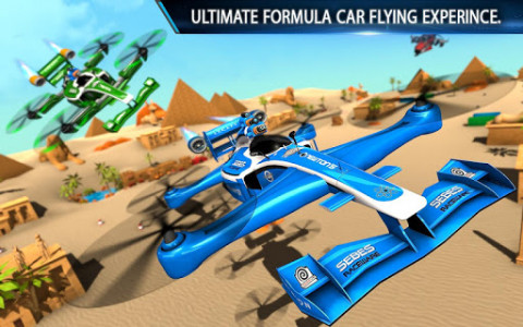 اسکرین شات برنامه Flying Formula Car Games 2020: Drone Shooting Game 3