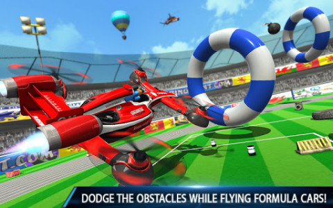 اسکرین شات برنامه Flying Formula Car Games 2020: Drone Shooting Game 2