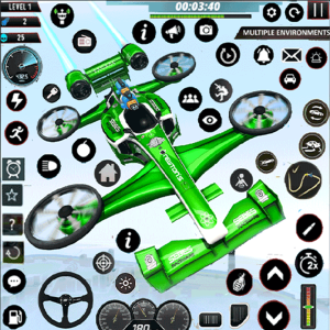 اسکرین شات 1 برنامه Flying Formula Car Racing Game