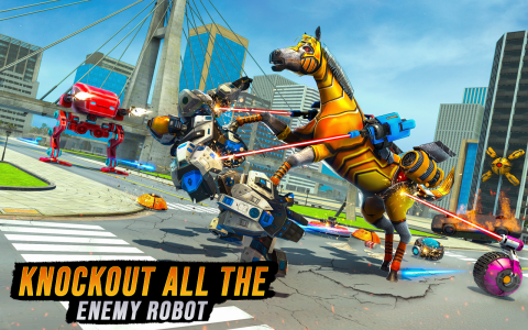 اسکرین شات 2 برنامه Horse Robot Car Game 3D