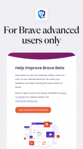 اسکرین شات برنامه Brave Beta 2