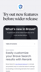 اسکرین شات برنامه Brave Beta 3