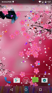 اسکرین شات برنامه Sakura Live Wallpaper 3