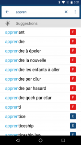 اسکرین شات 1 برنامه French English Dictionary