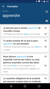 اسکرین شات برنامه French English Dictionary 3