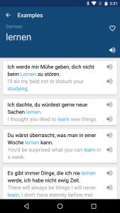 اسکرین شات برنامه German English Dictionary 3