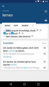 اسکرین شات برنامه German English Dictionary 2