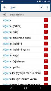 اسکرین شات برنامه Turkish English Dictionary İng 4