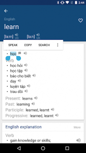 اسکرین شات برنامه Vietnamese English Dictionary & Translator Free 1