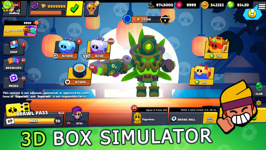 اسکرین شات 1 بازی Box Simulator for Brawl Stars