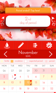 اسکرین شات برنامه Period Tracker & Diary 1