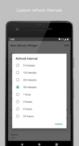 اسکرین شات برنامه Simple Bitcoin Widget 4