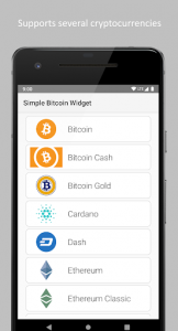 اسکرین شات برنامه Simple Bitcoin Widget 2