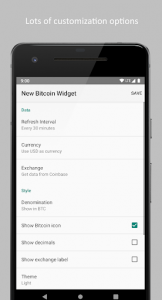 اسکرین شات برنامه Simple Bitcoin Widget 3