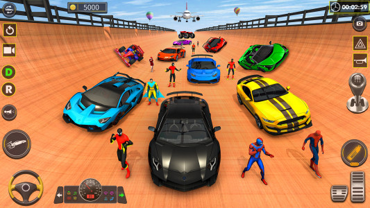 اسکرین شات برنامه Superhero Game: Ramp Car Stunt 2