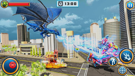 اسکرین شات بازی Flying Dragon Robot Transforming Dragon Games 3