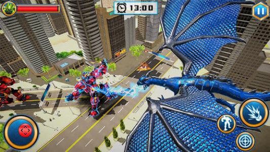 اسکرین شات بازی Flying Dragon Robot Transforming Dragon Games 4