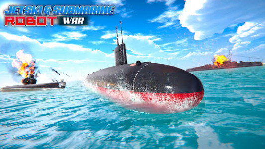 اسکرین شات برنامه Jet Ski Robot Game: Submarine Robot Transformation 2