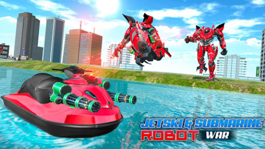 اسکرین شات برنامه Jet Ski Robot Game: Submarine Robot Transformation 6