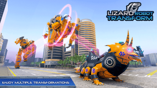 اسکرین شات برنامه Lizard Robot Car Game: Dragon Robot Transform 5