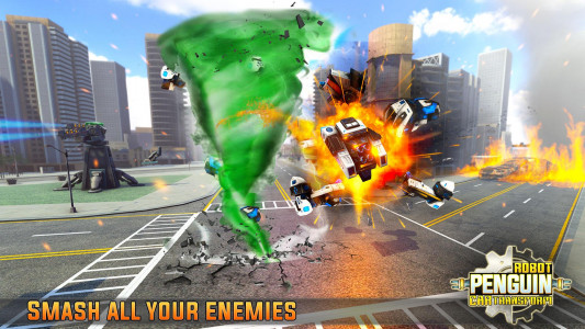 اسکرین شات برنامه Penguin Robot Car War Game 3