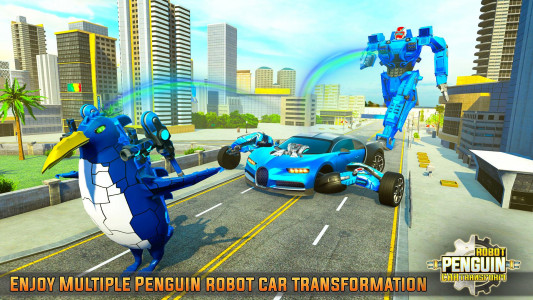 اسکرین شات برنامه Penguin Robot Car War Game 4