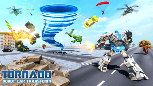 اسکرین شات برنامه Tornado Robot Car Transform: Hurricane Robot Games 4