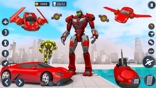 اسکرین شات برنامه Flying Car Robot Game Car Game 4