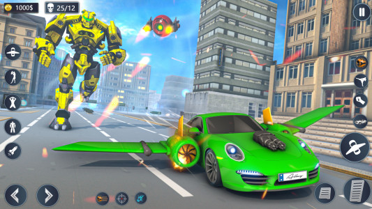 اسکرین شات برنامه Flying Car Robot Game Car Game 6