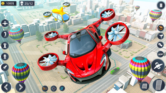 اسکرین شات برنامه Flying Car Robot Game Car Game 1