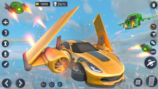اسکرین شات برنامه Flying Car Robot Game Car Game 3