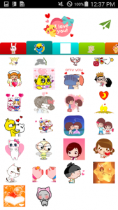 اسکرین شات برنامه Animated Love Stickers 2