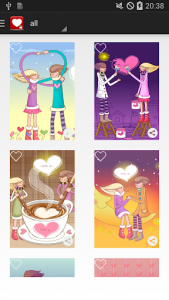 اسکرین شات برنامه Love Sticker & Cute Cards 3