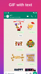 اسکرین شات برنامه Gif Love Sticker WASticker 4