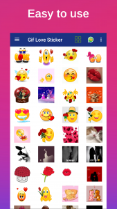 اسکرین شات برنامه Gif Love Sticker - WASticker 1
