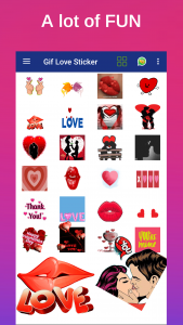 اسکرین شات برنامه Gif Love Sticker WASticker 5