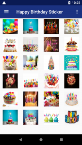 اسکرین شات برنامه Happy Birthday Stickers 3