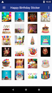 اسکرین شات برنامه Happy Birthday Stickers 3