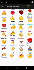 اسکرین شات برنامه LoveYou Stickers WAStickerApps 1