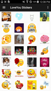 اسکرین شات برنامه LoveYou Stickers - Free 3