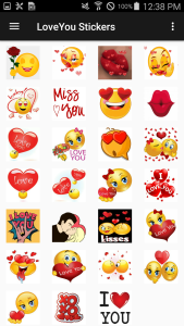 اسکرین شات 3 برنامه LoveYou Stickers WAStickerApps
