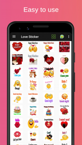 اسکرین شات برنامه Love Sticker - WAStickerApps 1