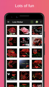 اسکرین شات برنامه Love Sticker - WAStickerApps 6
