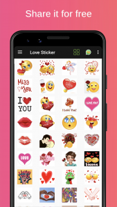 اسکرین شات برنامه Love Sticker - WAStickerApps 2