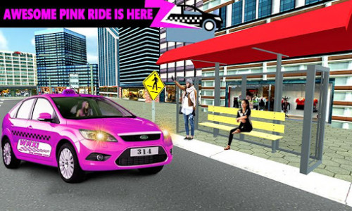 اسکرین شات بازی New York Taxi Duty Driver: Pink Taxi Games 2018 5