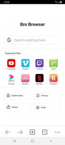 اسکرین شات 1 برنامه Bro Browser