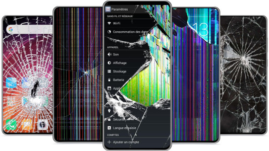 اسکرین شات 4 برنامه Broken Screen Wallpaper 4K