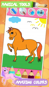 اسکرین شات 3 بازی Unicorn Kids Coloring Book