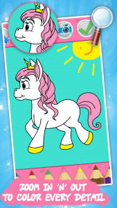 اسکرین شات 1 بازی Unicorn Kids Coloring Book
